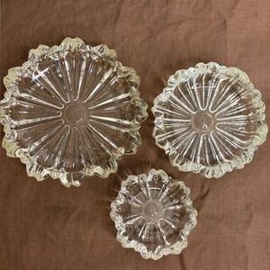 Hazel Atlas Glass Co Nesting Tray set